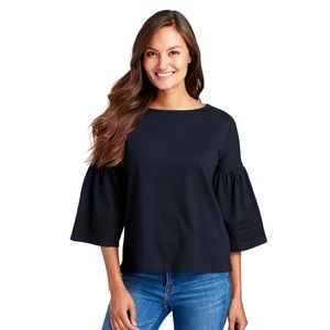 NWT Vineyard Vines Small bell sleeve navy top